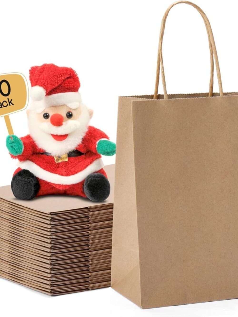 Brown Paper Gift Bags 5.25x3.75x8 50Pcs,Gift Wrap Bag with Handles